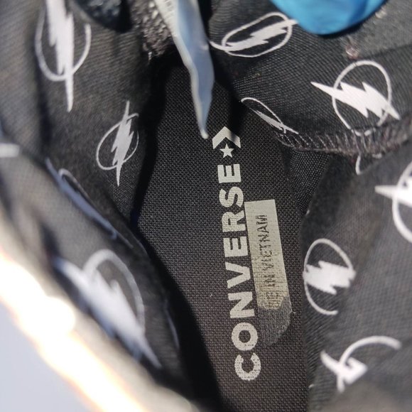 Converse Flash Men's Size 7 Black Red White High Cut Laced Shoes - Picture 11 of 15